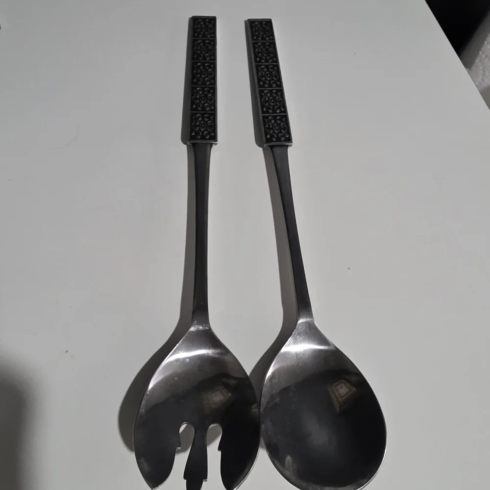 Stanley Roberts Burguntine/Velvet stainless steel salad serving set